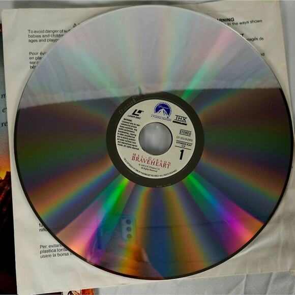 BLACK FRIDAY SALE Laser Disc Movie Set Braveheart Wide-screen edition VINTAGE - Picture 13 of 15